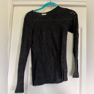 Maurices mesh black long sleeve